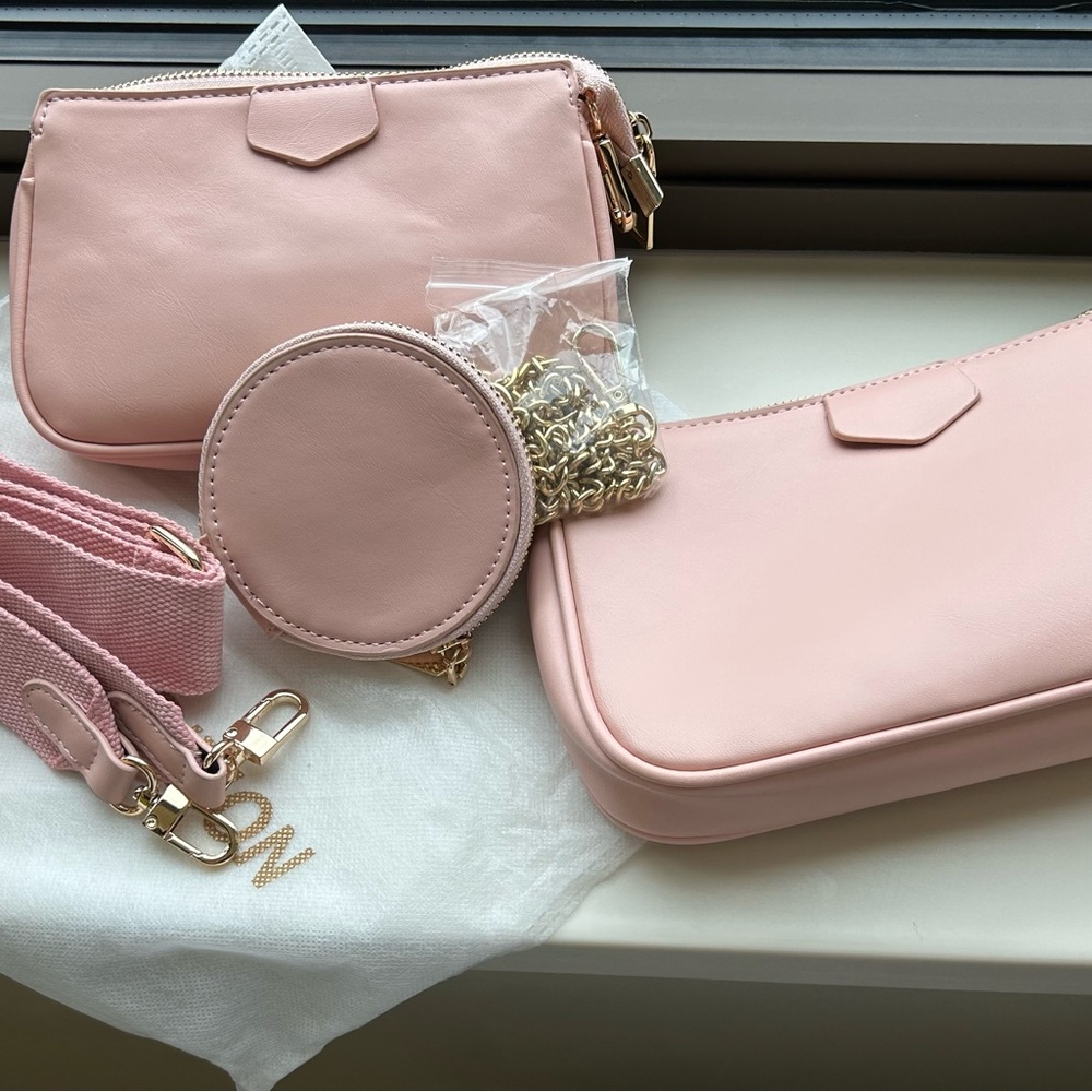 Elegant Pink Women's Bag Set